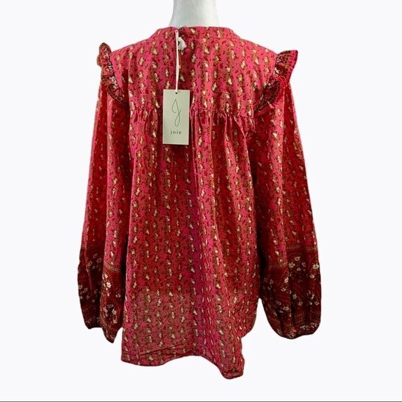 Joie NWT Floral Peasant Long Sleeve Blouse Size XL - Picture 2 of 11